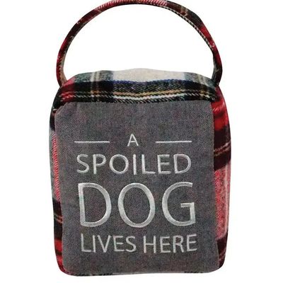 A Spoiled Dog Lives Here Doorstop-8in