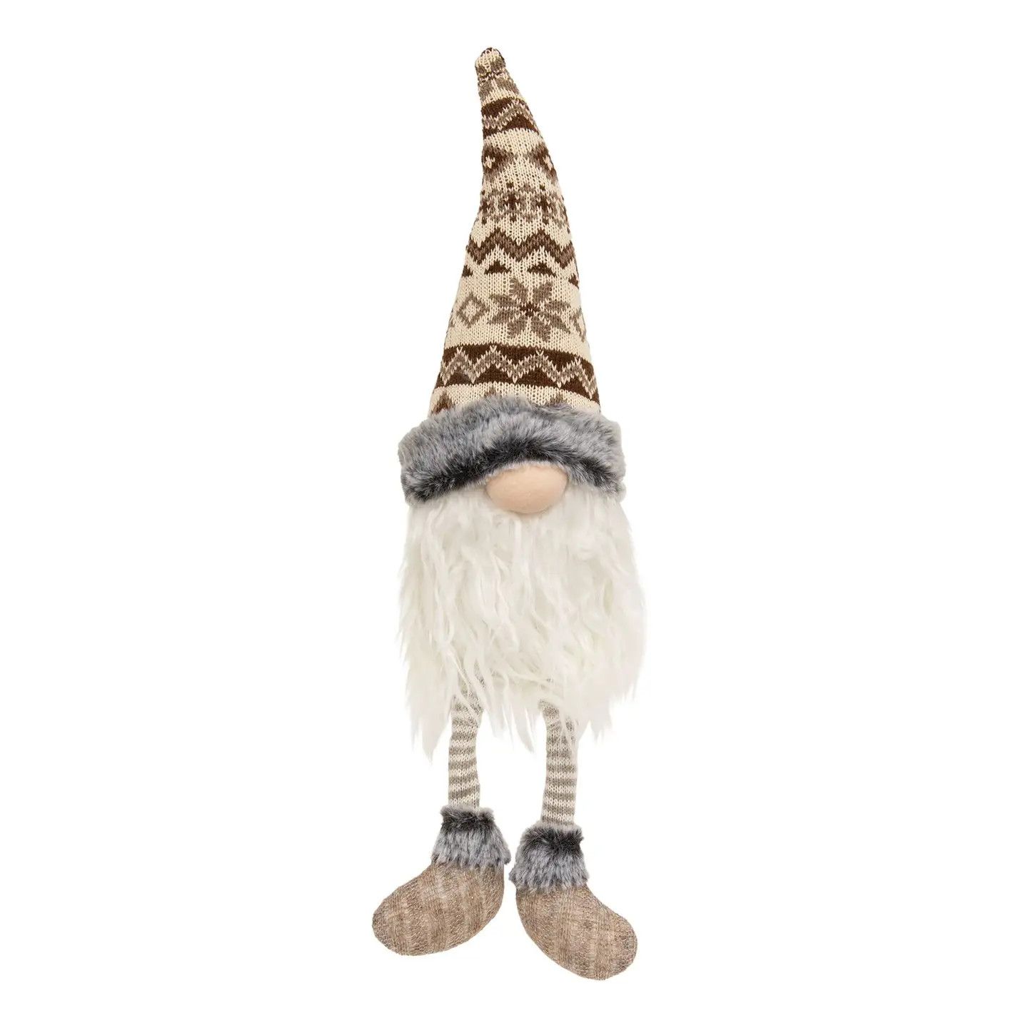 Nordic Brown Winter Gnome w/ Dangle Legs - 20.5 in