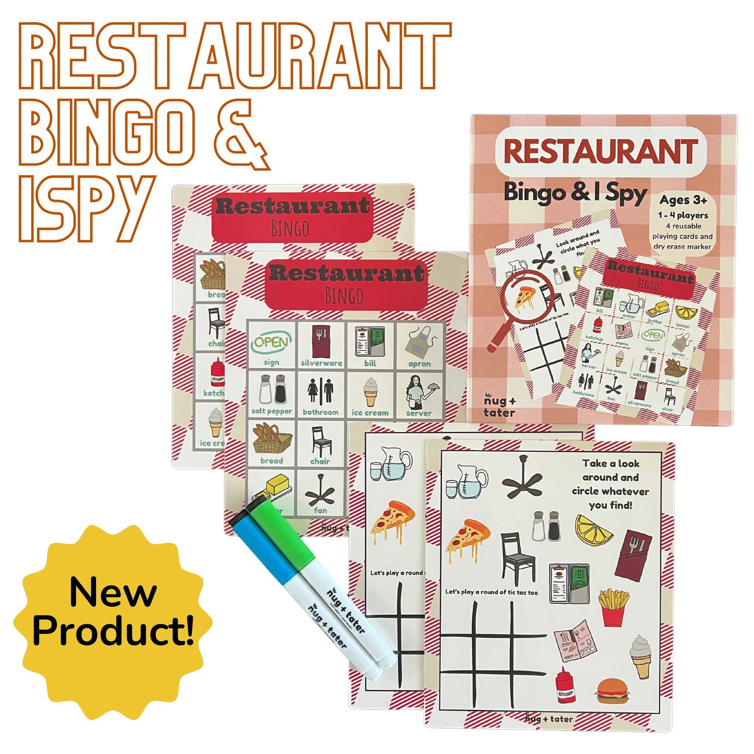 Nug + Tater Restaurant Bingo and I Spy