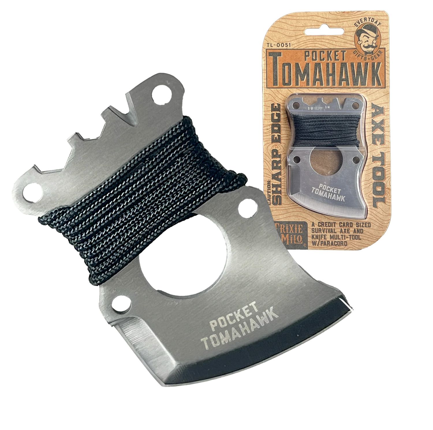 Pocket Tomahawk Survival Tool w/ Paracord Rope