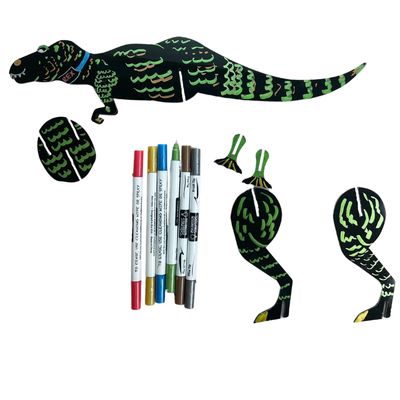 Imagination Starters 3D Puzzle + Markers - T-Rex