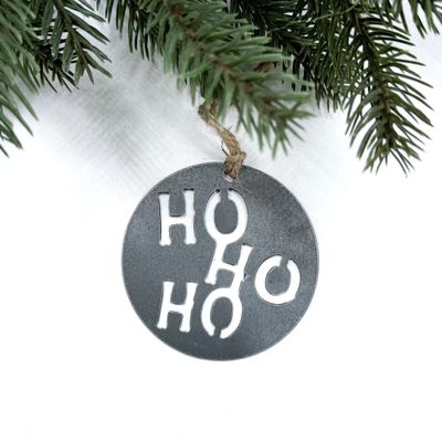 Ho Ho Ho Metal Ornament