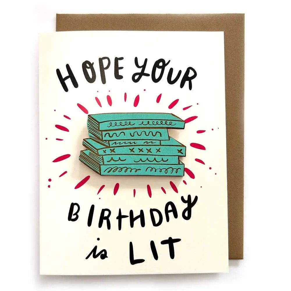 Lit Birthday Book Magnet w/ Card