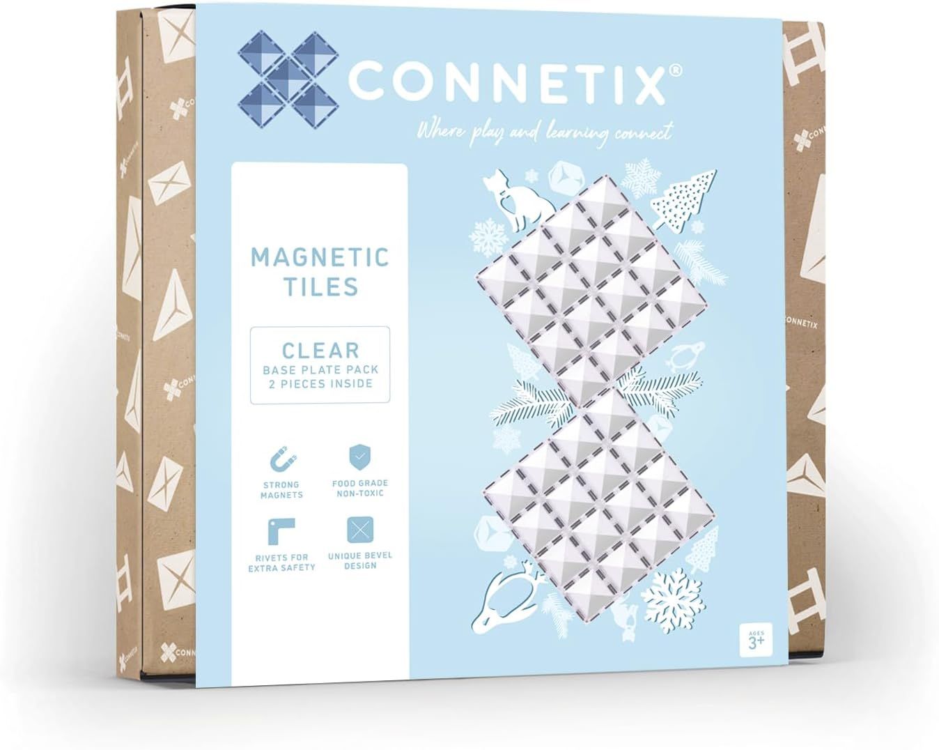 CONNETIX Clear Base Plate Pack - 2 Pieces