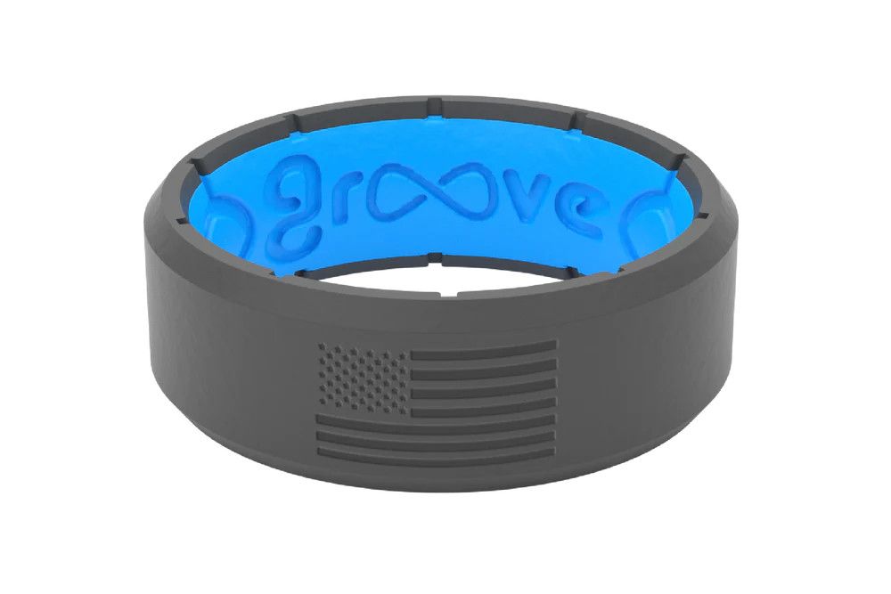 Groove Life Edge Hero - America Deep Stone Flag Ring, Size: 9