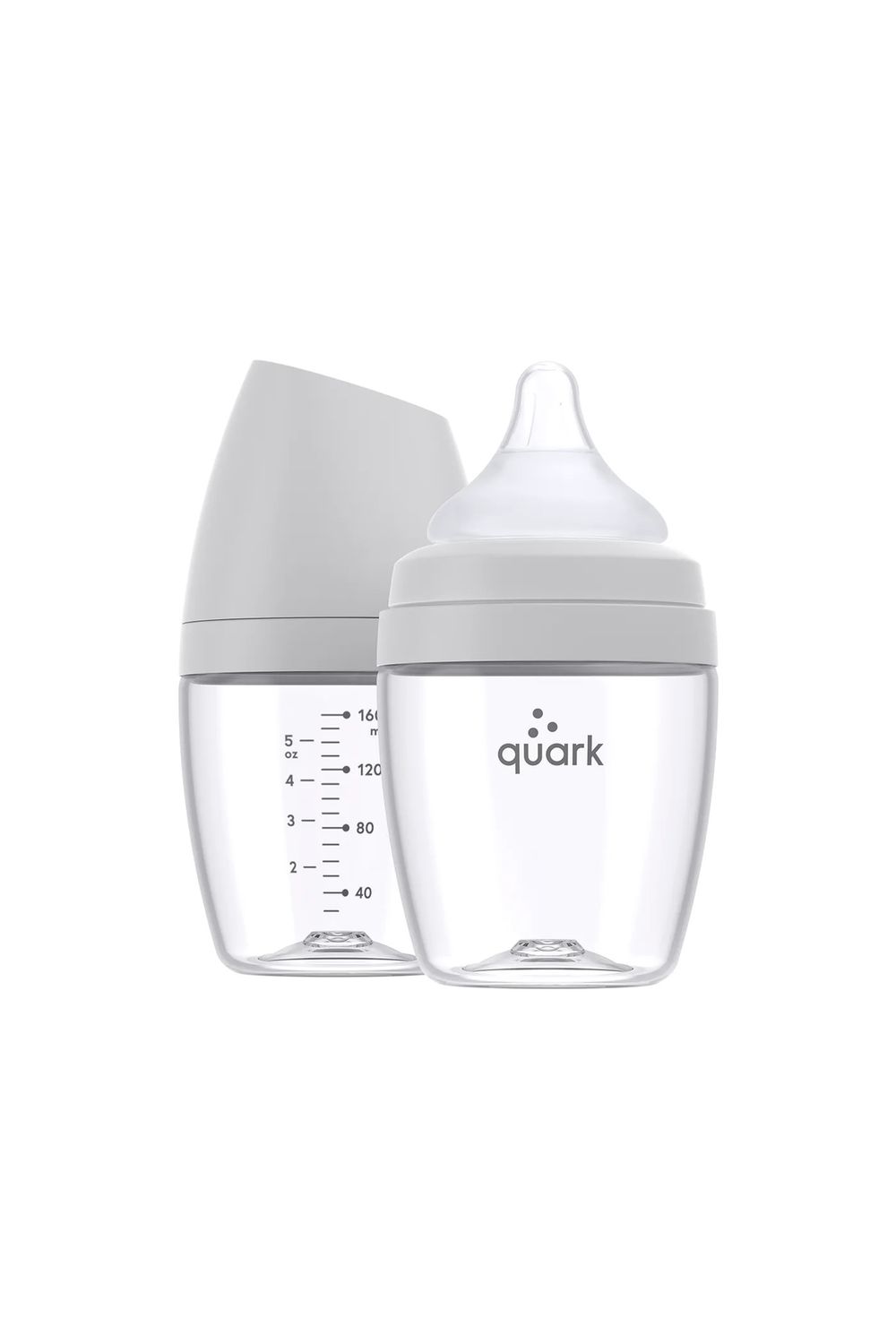 Quark Baby Buubibottle Mini Hybrid Feeding Bottle-Grey