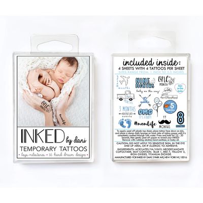 Temporary Tattoo -Baby Boy Milestone Pack