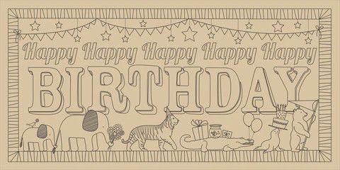 Lullubee Birthday Parade Giant Coloring Murel