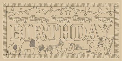 Lullubee Birthday Parade Giant Coloring Murel