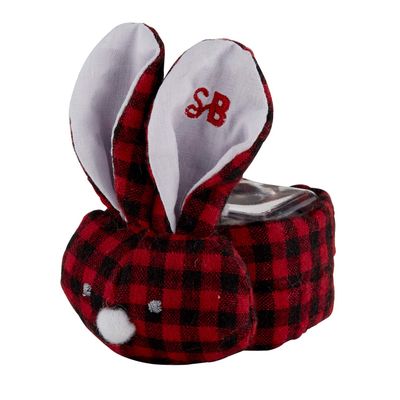 Boo Bunnie - Black/Red Flannel