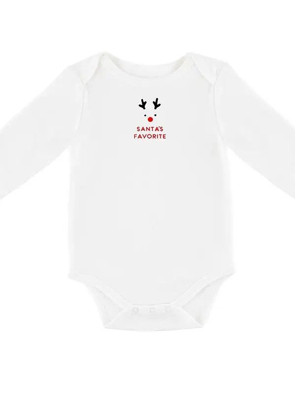 "Santa's Favorite" Longsleeve Snapshirt - 6-12 months