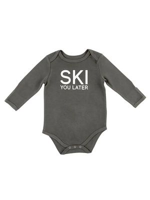 Stephan Baby Longsleeve Snapshirt - Ski You Later (6-12m)