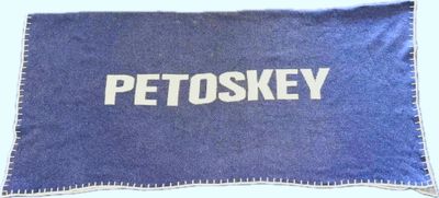 Knit Throw- Navy-Petoskey