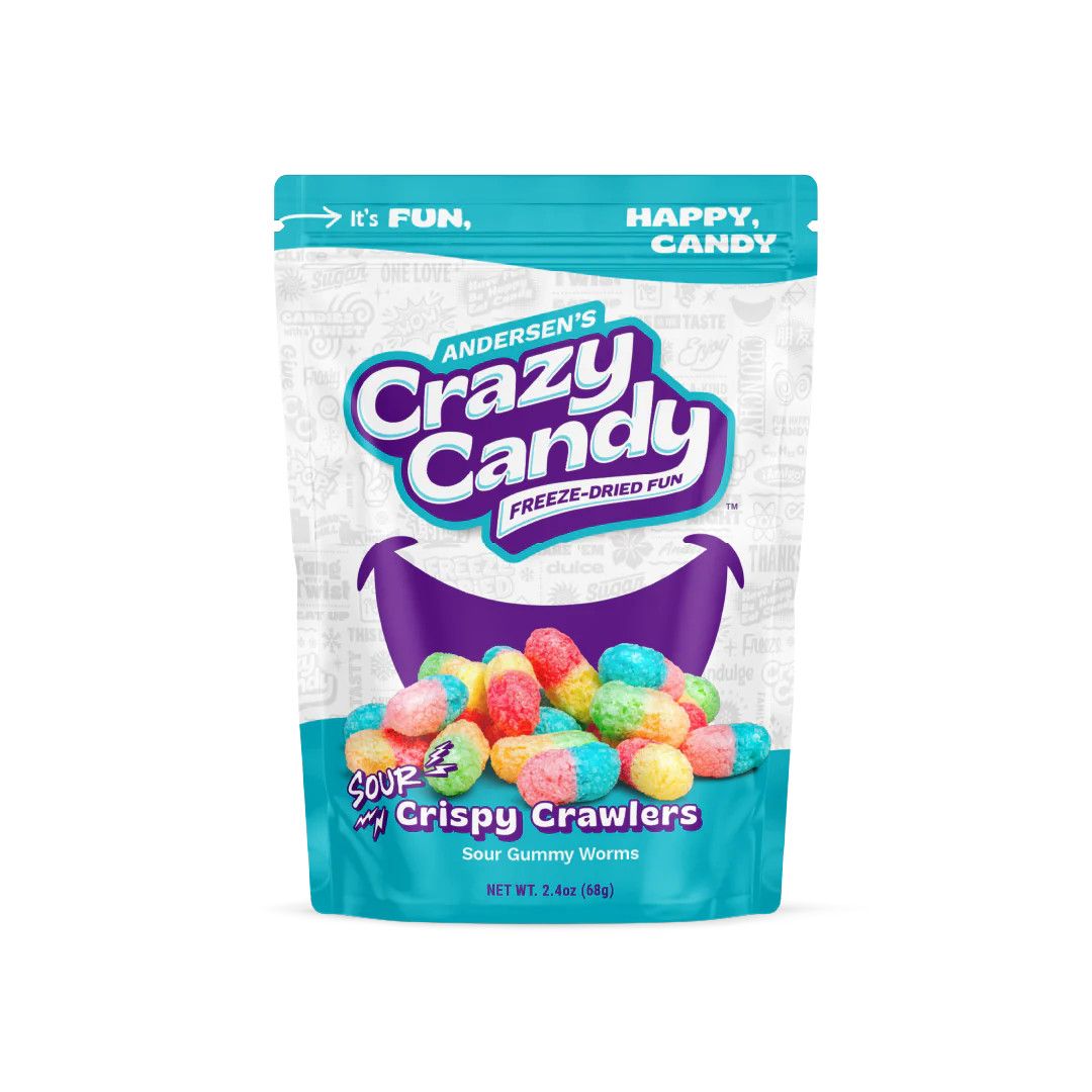 Andersen's Crazy Candy Freeze Dried Fun - Sour Crispy Crawlers (2.4oz)