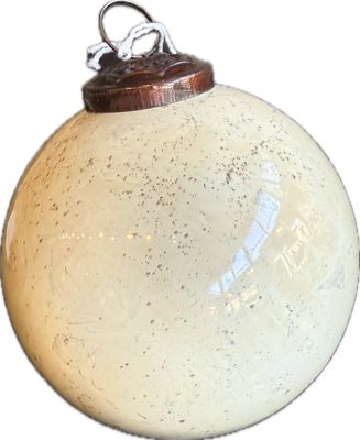 Stone Finished Mercury Glass Ornament 4"