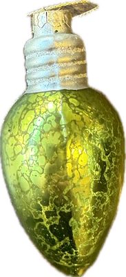 Green Glass Christmas Bulb Ornament