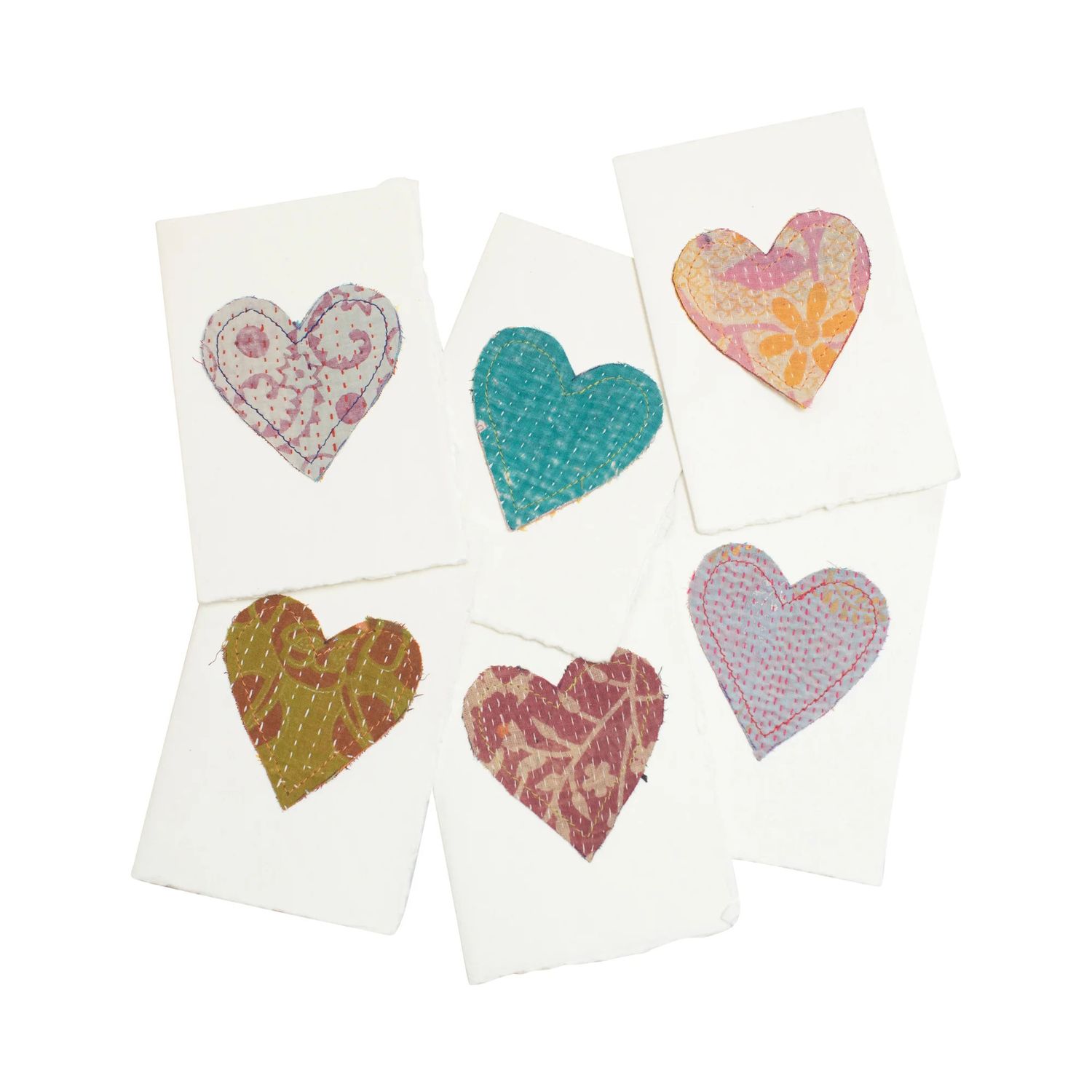 Kantha Heart Cards - Assorted