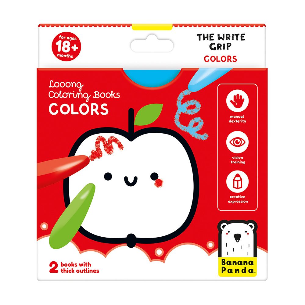 Banana Panda Looong Coloring Books -, Type: The Write Grip - Colors