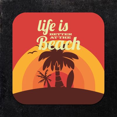 Life is Better at the Beach  Paper Coaster Set