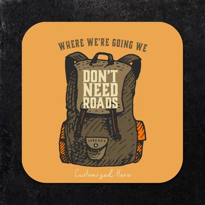 We Don't Need Roads Paper Coaster Set