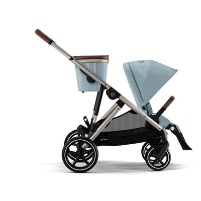 CYBEX Gold Gazelle S Stroller - Taupe Frame with Sky Blue Seat