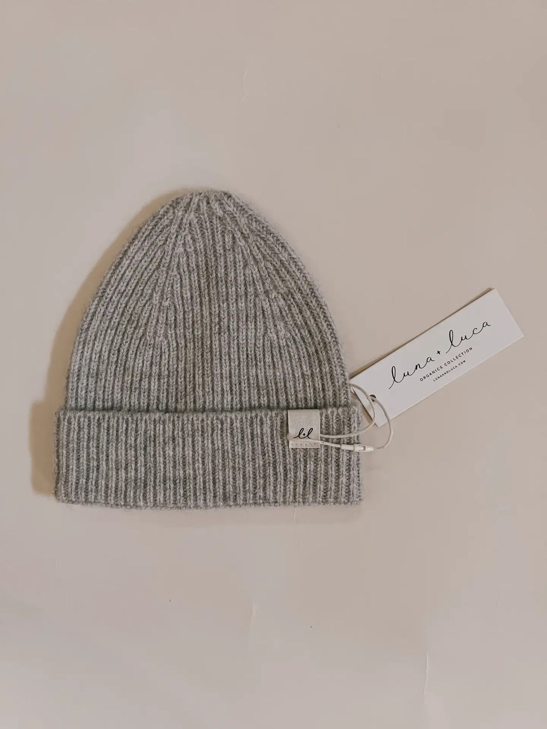 Luna + Luca Merino Wool Baby Beanie - Heather Gray 3 - 6M