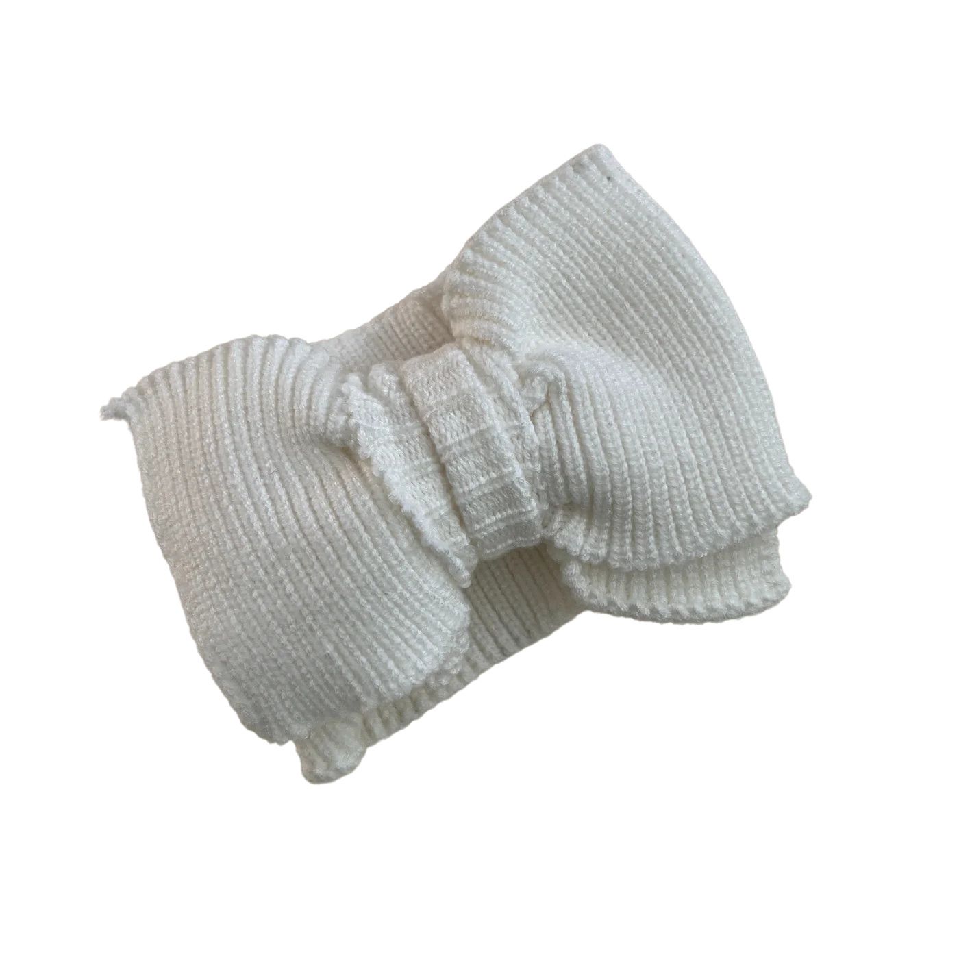 Luna + Luca Rib Headband - White  0-12m