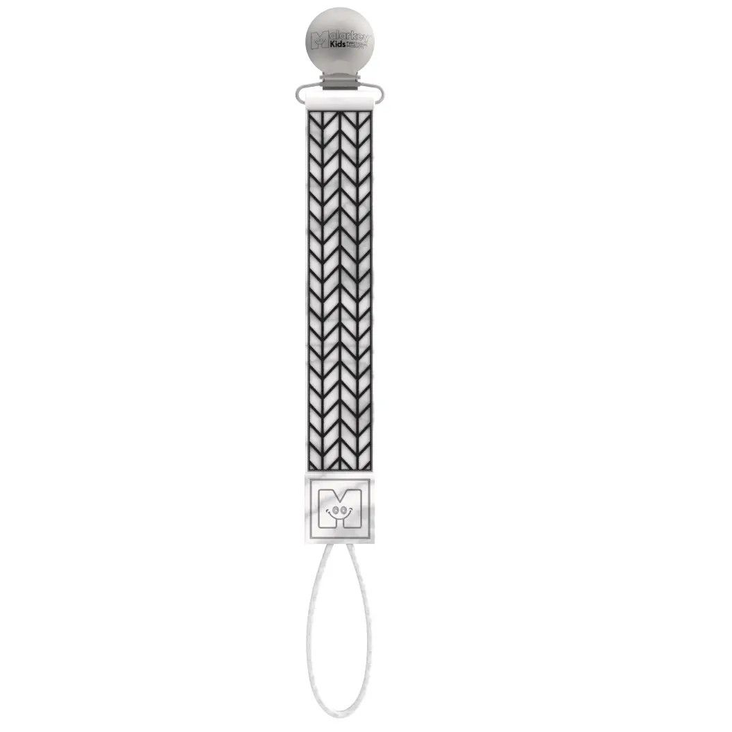 Teether Tether -Black and White Chevron