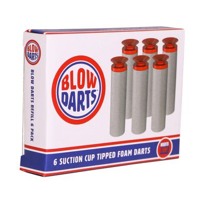 Mighty Fun! Blow Darts Refill 6 Pack - Gray/Red