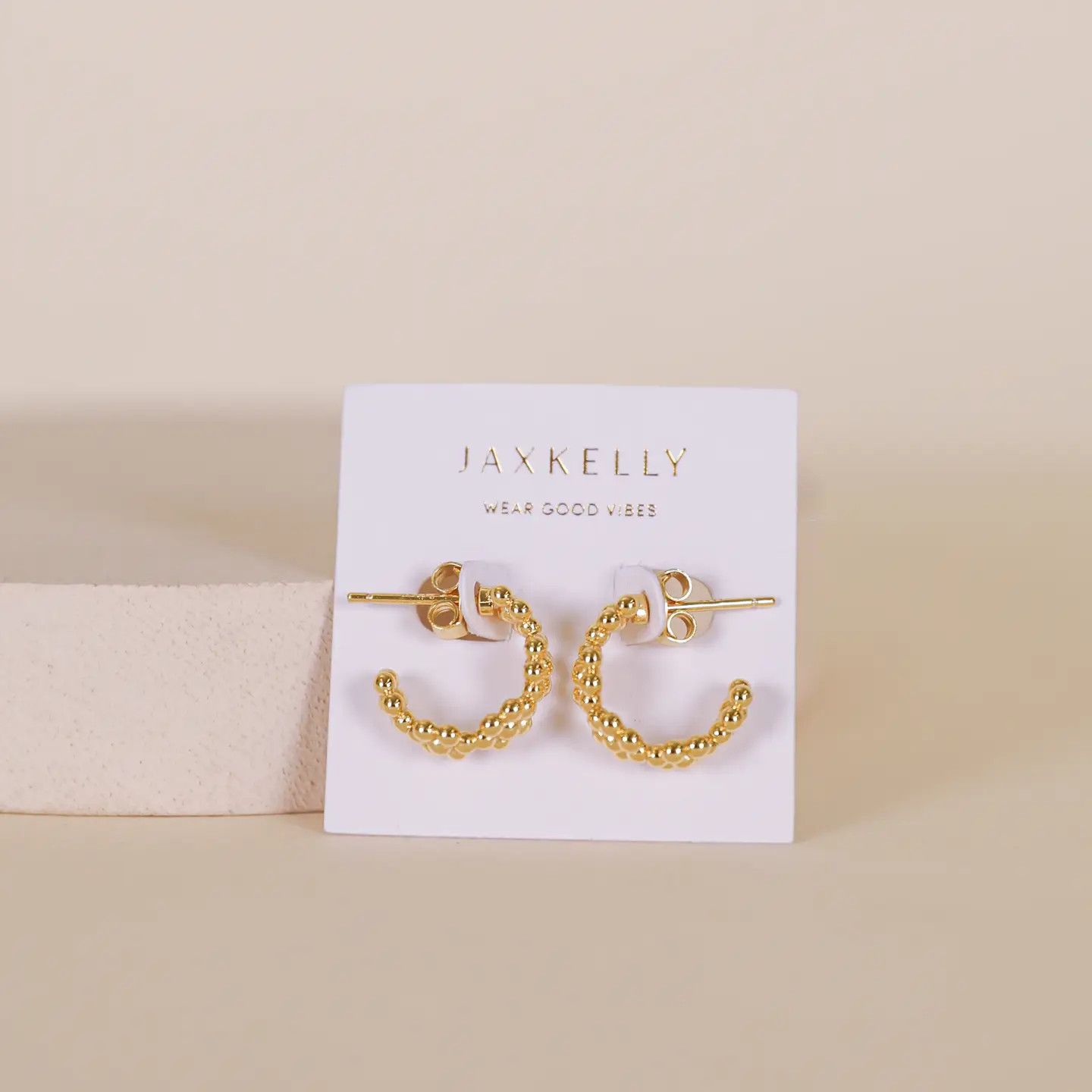 Petite Flower Hoop Earrings - 18k Gold Plated