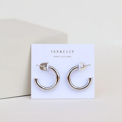 Silver Hoop - Smooth - Earrings