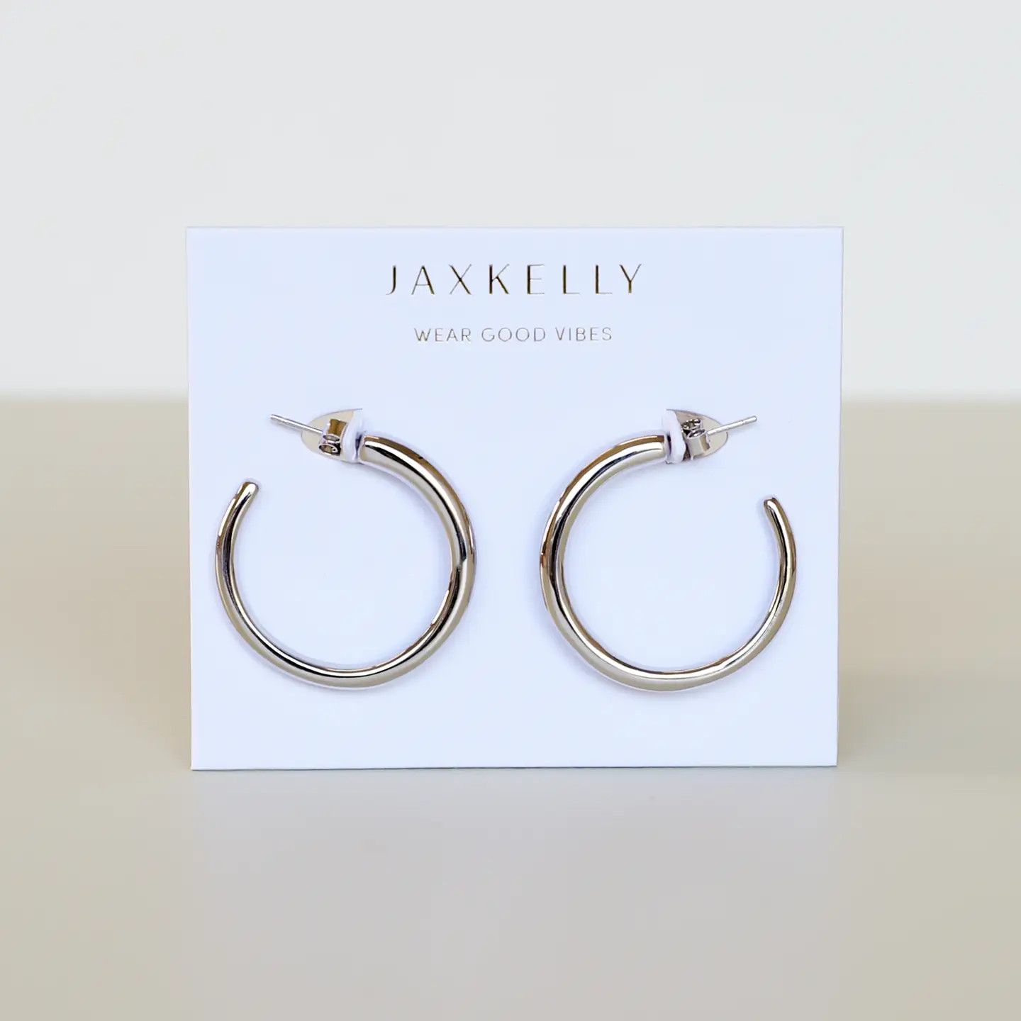Everyday Silver Hoop Earrings - Medium