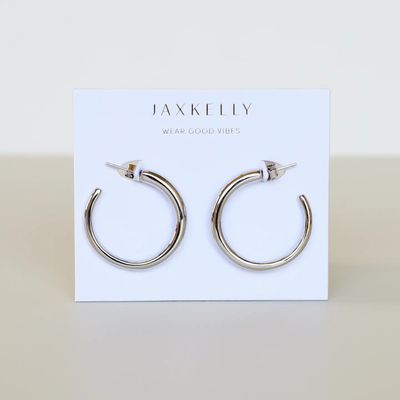 Everyday Silver Hoop Earrings - Medium