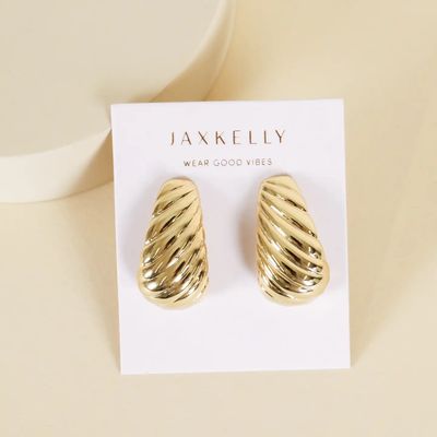 Bold Swirl - Gold Earrings