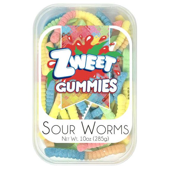 Zweet Gummy Sour Worms 10oz