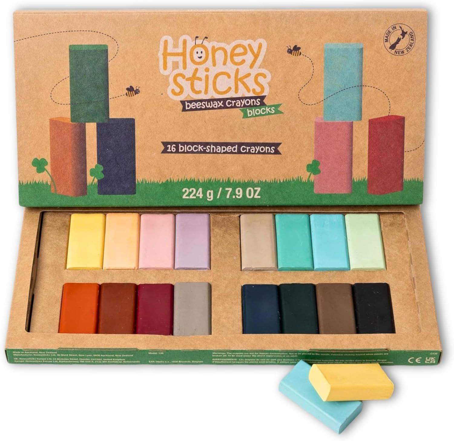 Honeysticks Block Crayons (16 Pack)