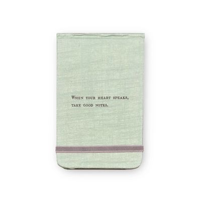 When Your Heart Speaks Fabric Notebook