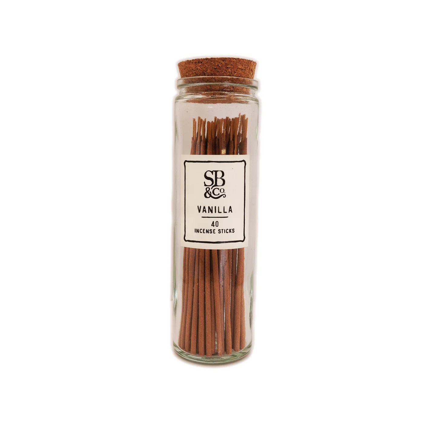 Vanilla Incense in Glass Jar- 40 sticks