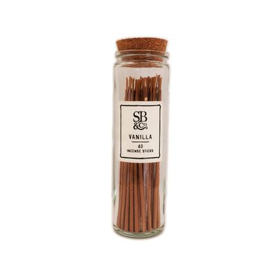 Vanilla Incense in Glass Jar- 40 sticks
