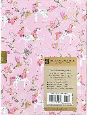 Unicorn Blooms Locking Journal
