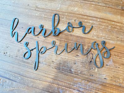"Harbor Springs" Script Wall Decor