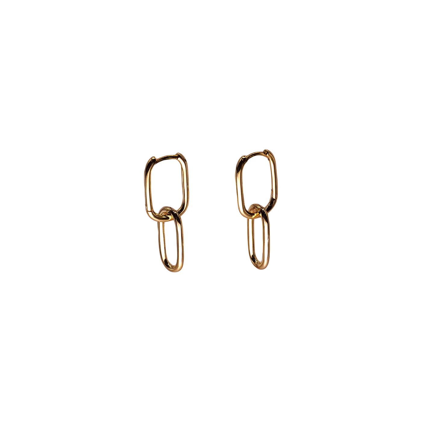 Gold Plated Chain Link Earrings