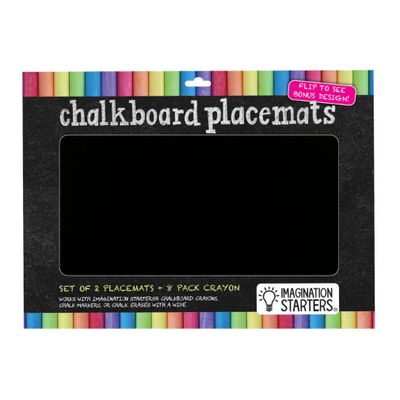 Imagination Starters Chalkboard Placemats Coloring Set (12"x17")  - Creative