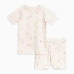 Short Sleeve Jammies - Dino +  Blush -