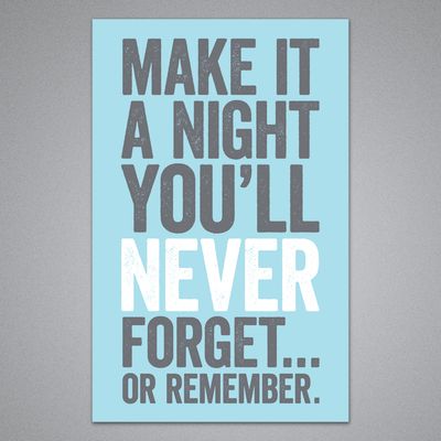 Breathless Paper Co: Fresh Breath - Make It A Night You'll Never Forget Or Remember Card