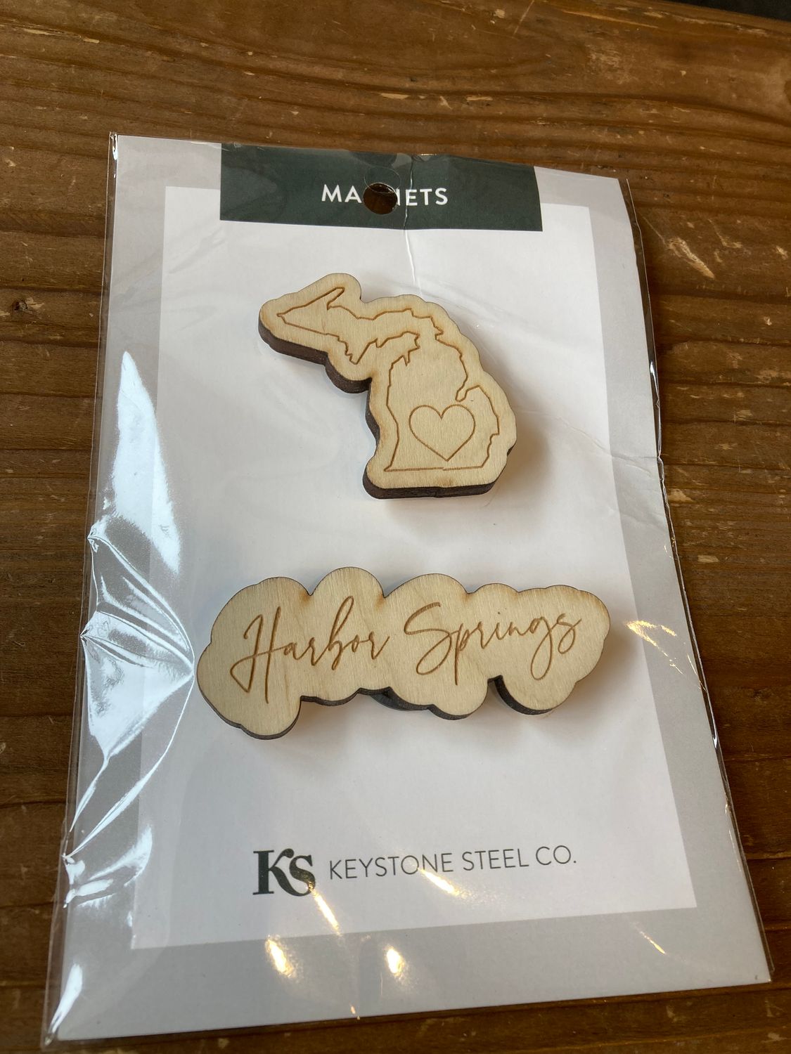 Harbor Springs Michigan Wooden Magnet