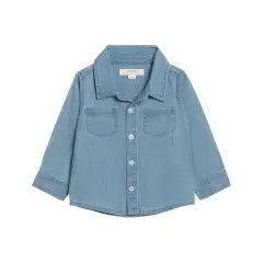 Hayes Long Sleeve Denim Collared Shirt - 