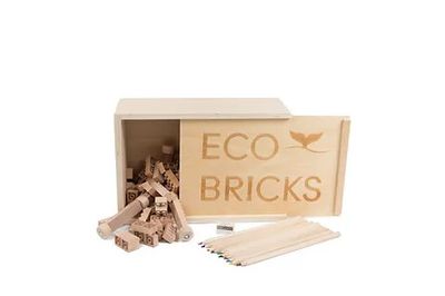 The Lazy Dog &amp; Co Eco-Bricks - 24 Piece with Color Pencils