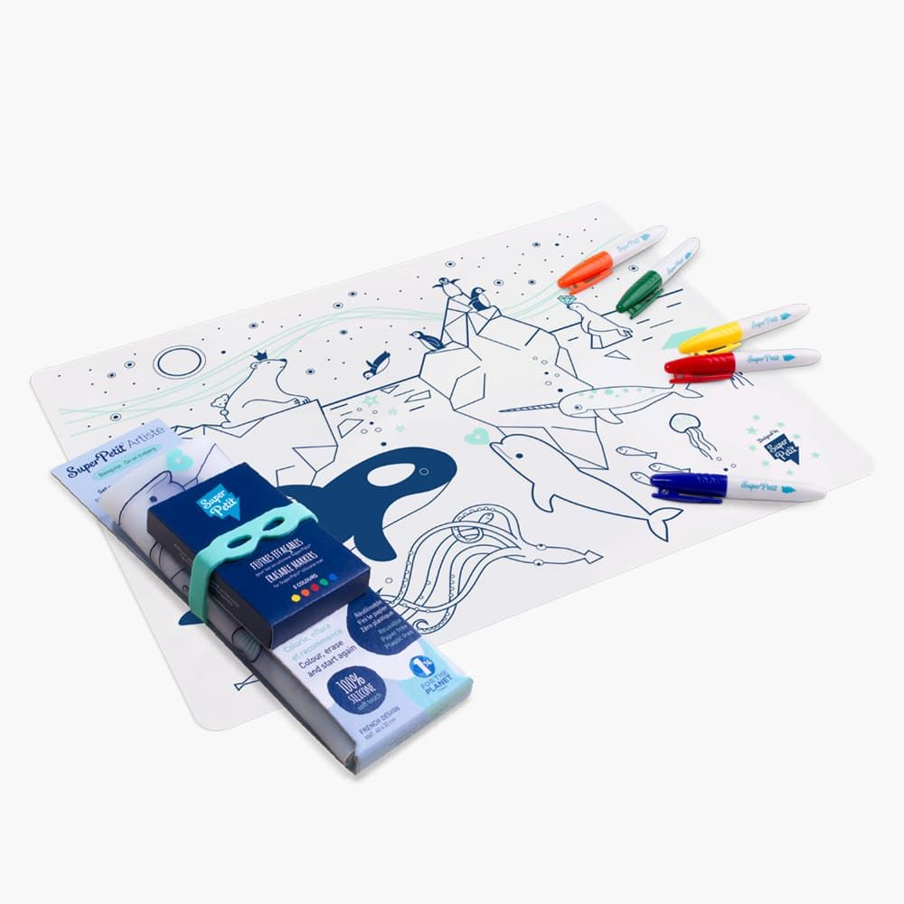 Artists Colouring Placemat Kit ON AN ICEBERG