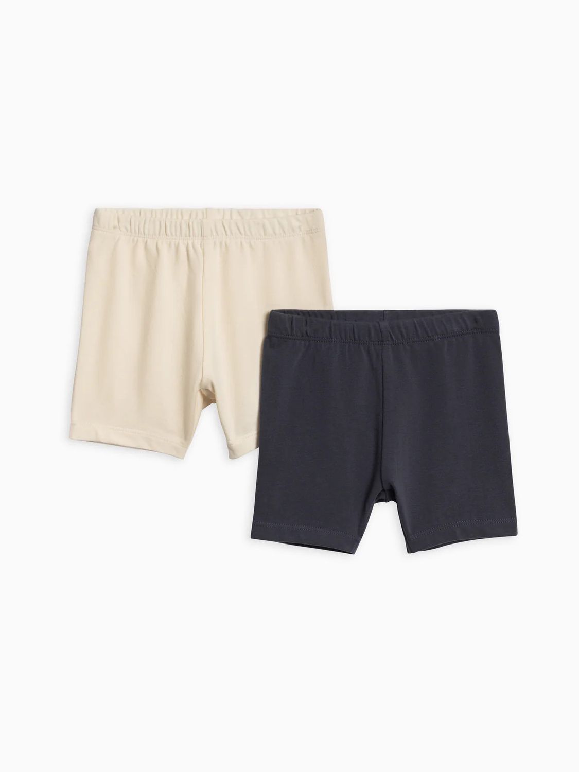 2-Pack Billie Biker Shorts - Navy + Ivory -, Size: 6-12M